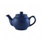 Preview: Teekanne 450 ml Steingut matt blau, für 2 Tassen