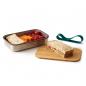Preview: Edelstahl Sandwich Box - Ozean, 1000 ml, Edelstahl/Bambusholz, Maße: 22,3 x 15 x 5,2 cm