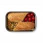 Preview: Edelstahl Sandwich Box - Olive, 1000 ml, Edelstahl/Bambusholz, Maße: 22,3 x 15 x 5,2 cm