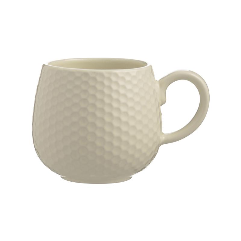 Geprägte Tasse Honigwaben, creme, 350 ml