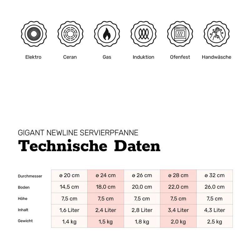 BAF GIGANT Newline Serie Servierpfannen