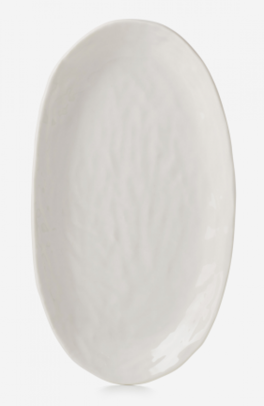 YLI OVALER TELLER 24.5 CM Alabaster Weiss