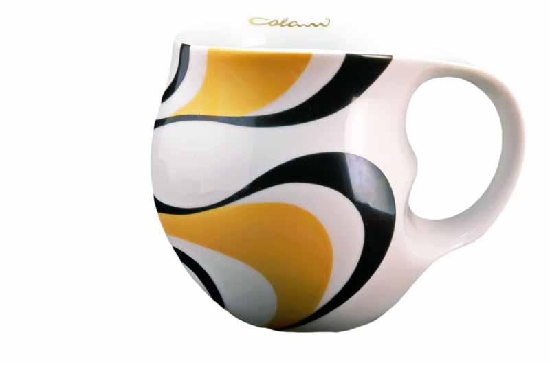Colani Kaffeebecher wave gold & schwarz