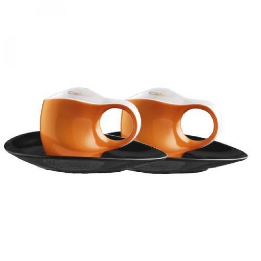 Luigi Colani Porzellan Espressissimo - Tasse mit Untertasse 4 tlg. orange